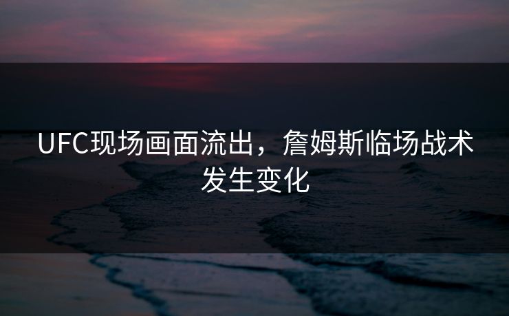 UFC现场画面流出,詹姆斯临场战术发生变化 UFC现场画面流出,詹姆斯临场战术发生变化